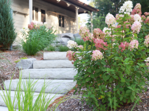 stairs and flowers as part of landscape design