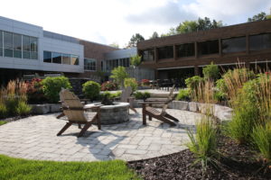 fireplace outdoor landscape design