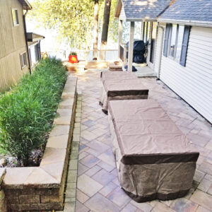 two stone tables