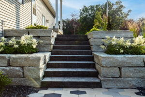 stone staircase front view