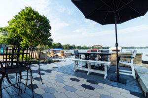 backyard with lake side view